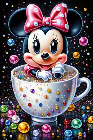 A Cup With A Cartoon Character On It