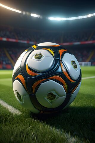 A Football Ball On A Field