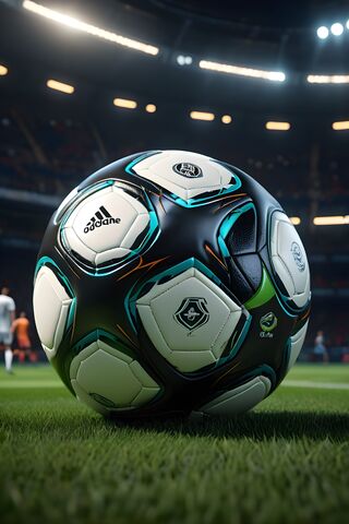 A Football Ball On The Field