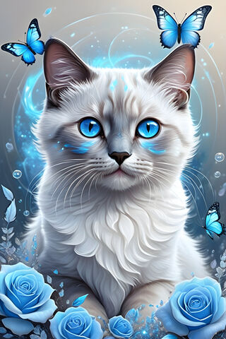 A Cat With Blue Eyes