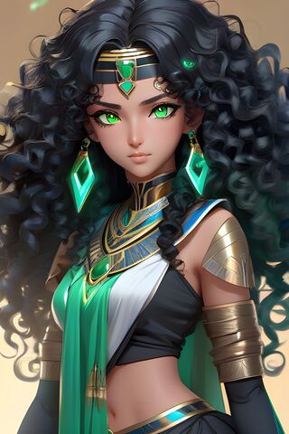A Woman With Green