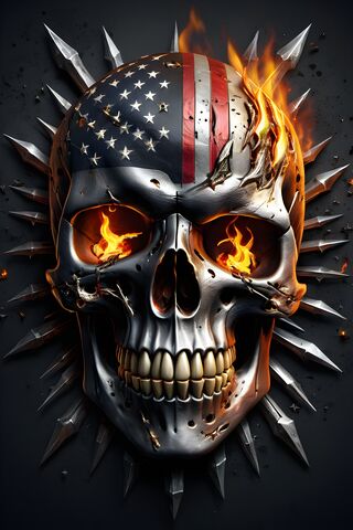 A Mask With A Flag