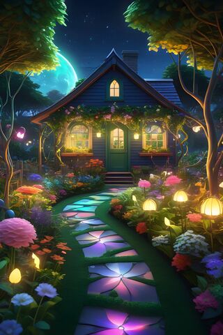 A House With A Garden In Front Of It