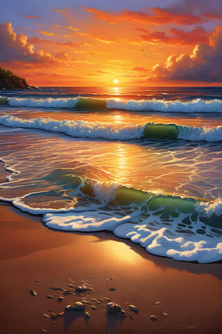 Serene Sunset Over the ..