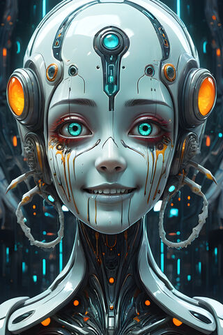 Futuristic Android with..