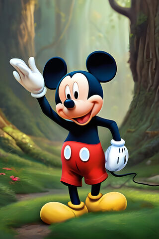 Mickey Mouse in a Magical Forest 🌳✨