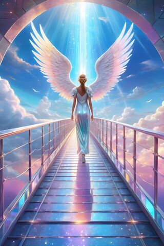 A Person Walking On A Bridge