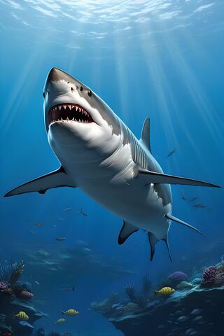 Majestic Shark in the Deep Blue 🌊🦈