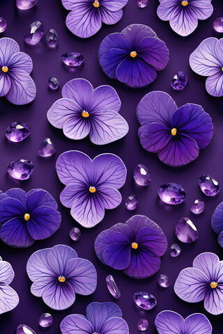 Enchanted Purple Blooms 🌸💎