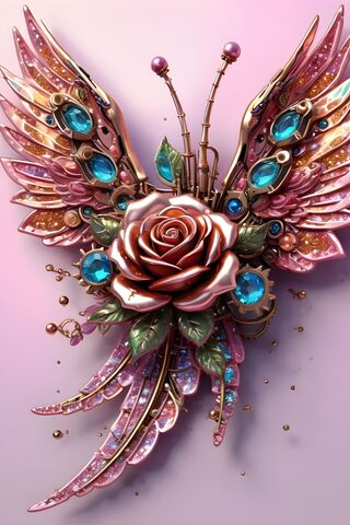 A Colorful Necklace With A Flower