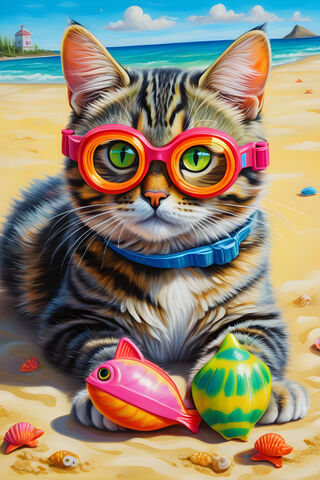 A Cat Wearing Glasses