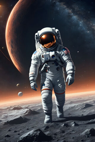 Astronaute Qui Tape Bara