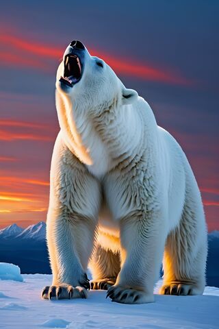 A Polar Bear With Its Mouth Open