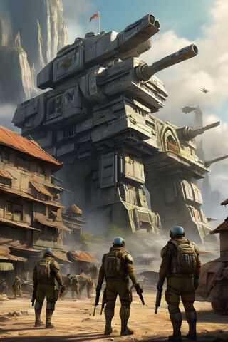 Giant Mech in a Distant..