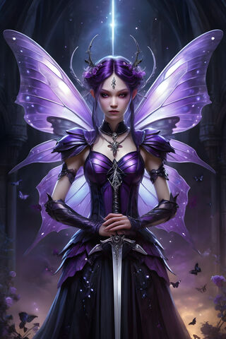 A Purple Gothic Fairy