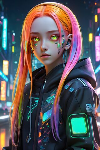 A Person With Colorful Hair
