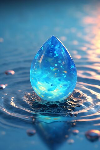 A Blue Jellyfish In Water