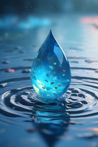 A Blue Jellyfish In Water