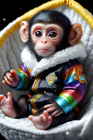 A Monkey Wearing A Sweater