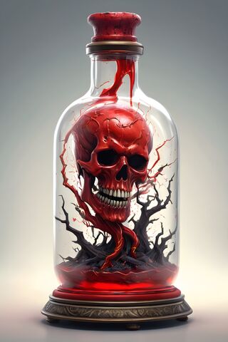 A Scull In A Bottle