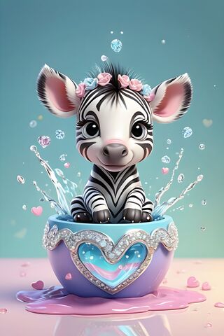 A Cartoon Rabbit In A Pot