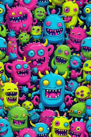 A Group Of Colorful Toys