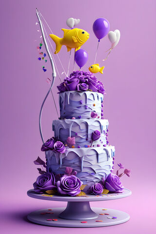 A Cake With A Fish On Top