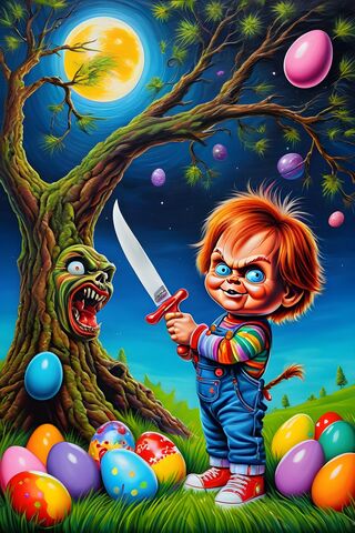 A Doll Holding A Knife