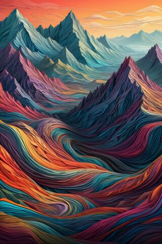 A Colorful Mountain Range