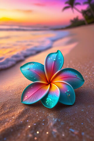 A Flower On A Beach