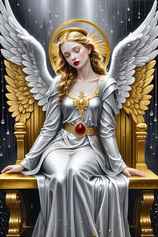 Angel Sitting On A Bench