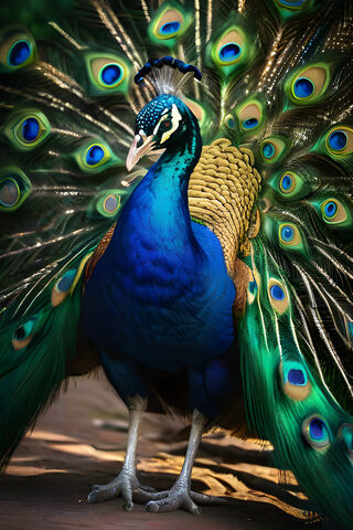 Majestic Peacock Displa..