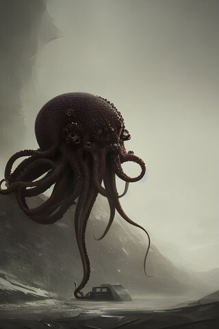 Mysterious Depths: The Giant Octopus 🐙🌌