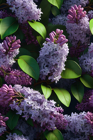 A Group Of Purple Flowers