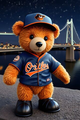 A Teddy Bear Wearing A Baseball Hat