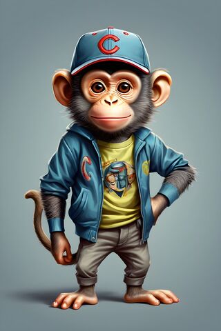 Cool Chimp in Style 🐒🧢