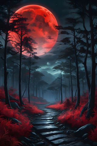 Ayo Why Is The Moon That Big and Why Is It RED!!