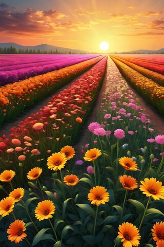 A Flowery Sun Set
