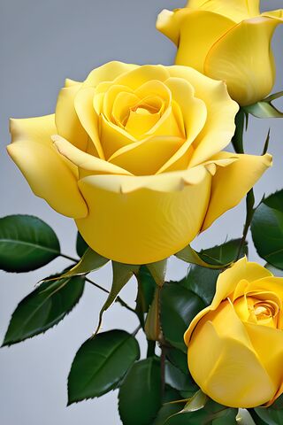 Bright Yellow Roses 🌼🌹