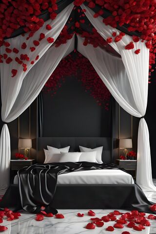 A Bed With A Canopy Over It