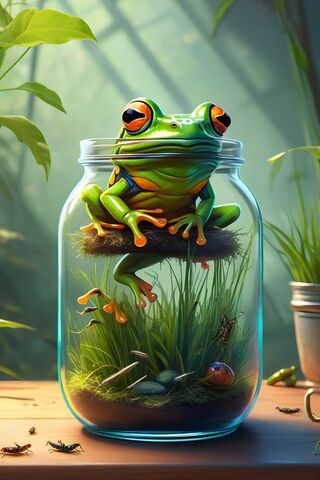 A Frog In A Jar