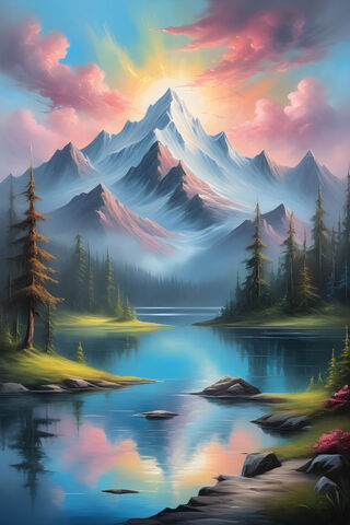 A Pastel Bob Ross Impression