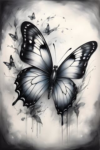 A Black and White Butterfly