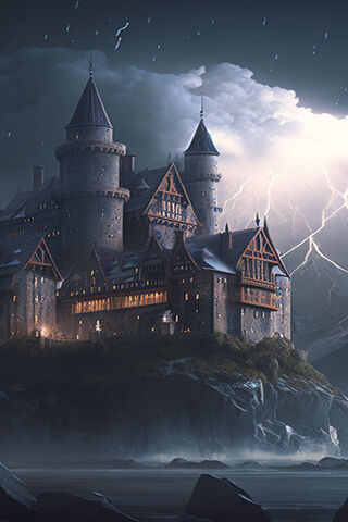 A Castle Mid-Storm