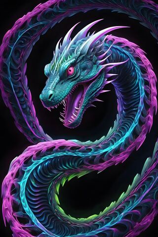 A Purple Creature With A Blue Head
