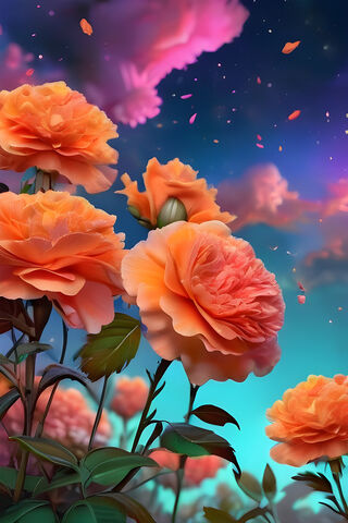 A Group Of Flowers