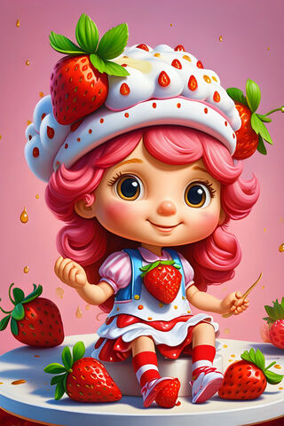 A Doll With A Pink Hair and A Pink Wig