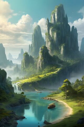 Serenity in Nature's Embrace 🌊🏞️