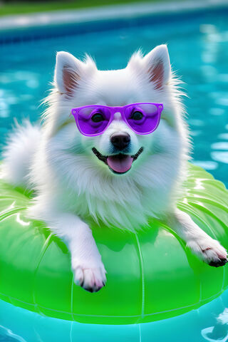 A Dog Wearing Glasses