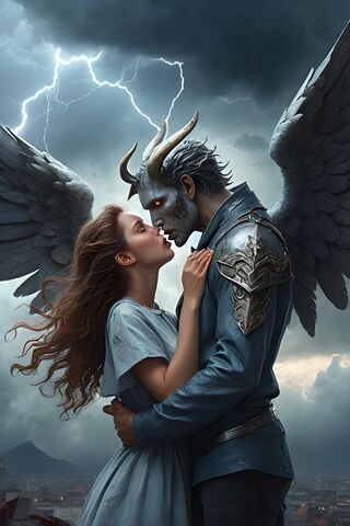 A Man and Woman Kissing Alt